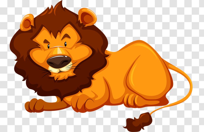 Wildlife Animal Illustration - Royaltyfree - Lazy Lion Transparent PNG