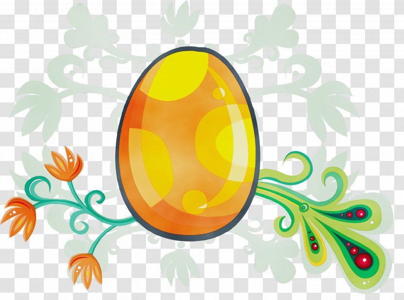 Easter Egg Background - Plant Leaf Transparent PNG