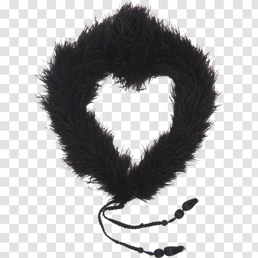 Fur Headgear Black M Font - Ostrich Transparent PNG