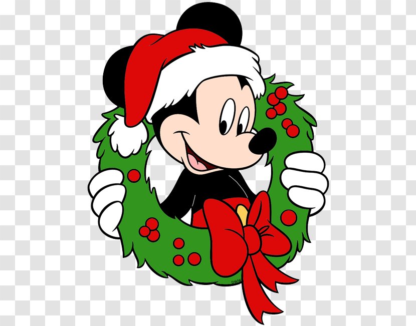 Mickey Mouse Minnie Santa Claus Goofy Donald Duck - Winter Transparent PNG