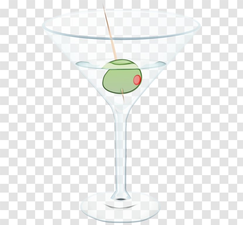 Drink Martini Glass Stemware Appletini Cocktail - Garnish Transparent PNG