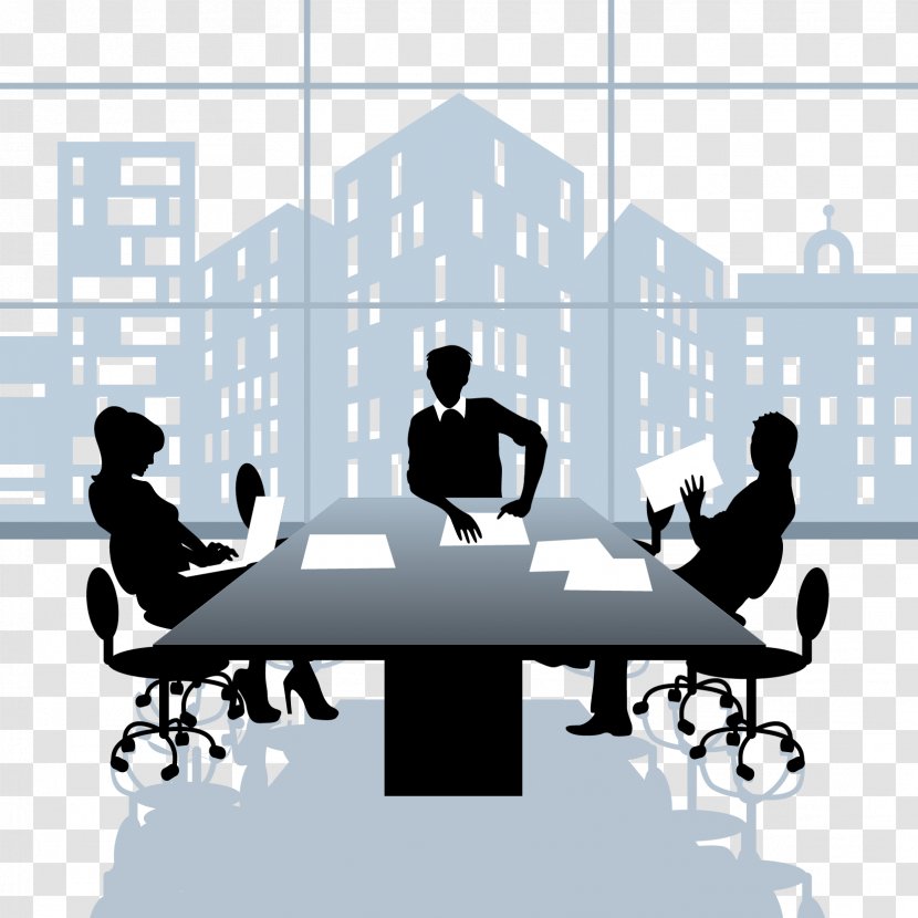 Meeting Business Silhouette - Management - Image Download Transparent PNG