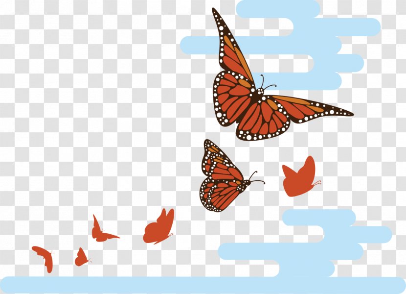 Monarch Butterfly Brush-footed Butterflies Illustration Clip Art Orange S.A. - Brush Footed Transparent PNG