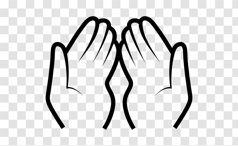 Praying Hands Prayer Dua - Silhouette - Muslim Transparent PNG