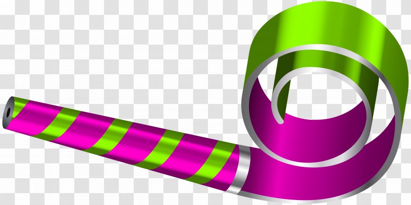Party Horn Whistle Clip Art - Magenta - Birthday Clipart Picture Transparent PNG