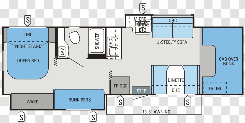 Jayco, Inc. Caravan Campervans Motorhome - Bunk Bed - Car Transparent PNG