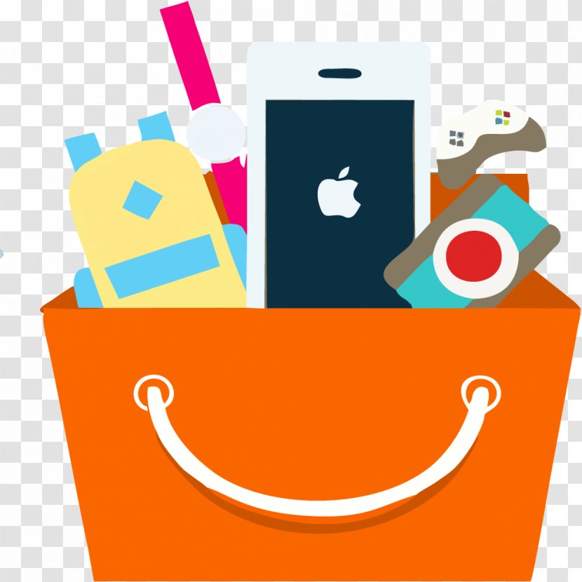 Shopping Bag Icon - Logo - Orange Transparent PNG