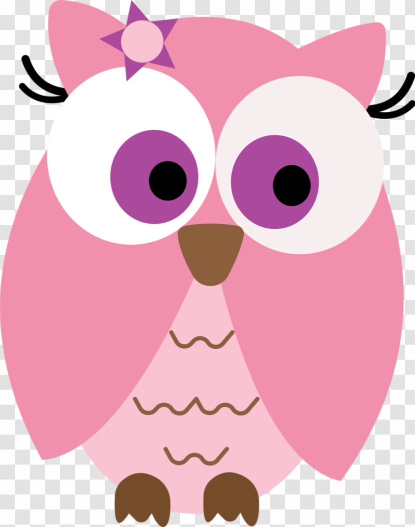Owl Bird Free Clip Art - Cute Cliparts Pink Transparent PNG