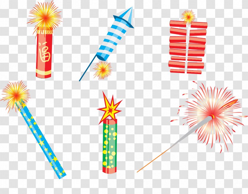 Celebrate Chinese New Year Fireworks Firecracker - Vectors Celebration Transparent PNG