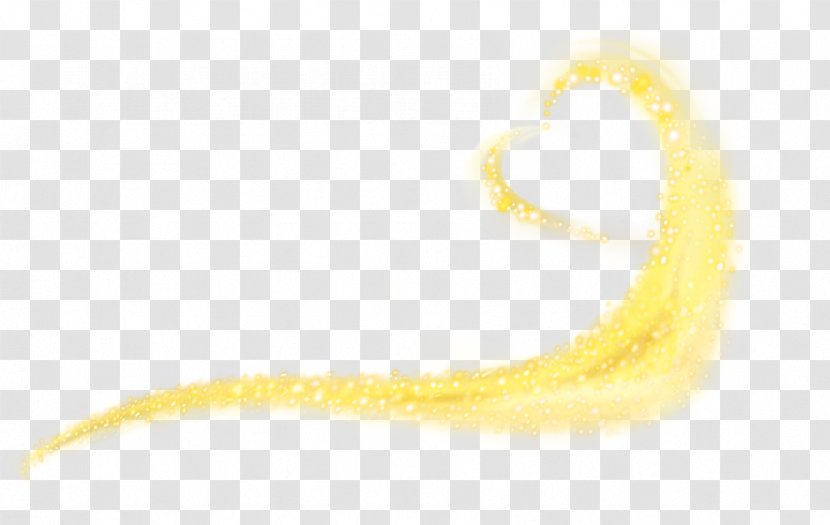 Yellow Close-up Organism Font - Heart Ribbon Transparent PNG