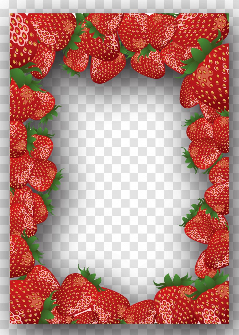 Strawberry Cream Cake Aedmaasikas Fruit - Fragaria - Border Transparent PNG