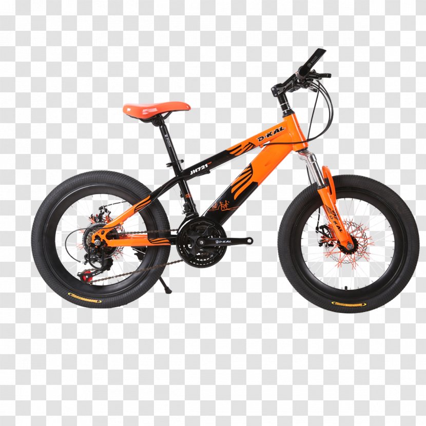 Mountain Bike Giant Bicycles Cycling Electric Bicycle - Downhill Biking - Orange Tires Transparent PNG