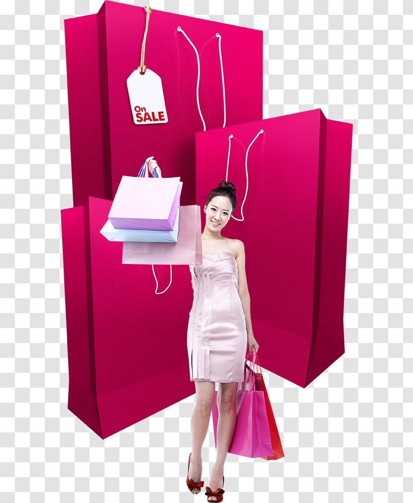 Shopping Centre Bag Advertising - Flower - Bags And Beauty Transparent PNG