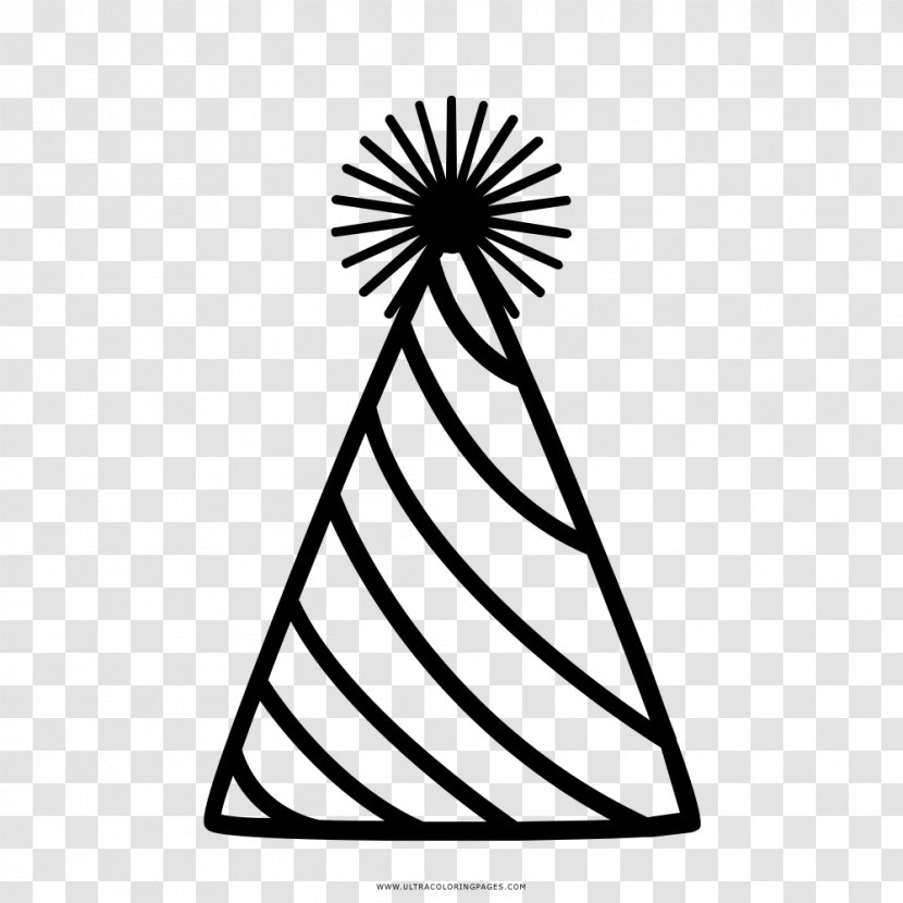 Drawing Party Hat Coloring Book - Cartoon Transparent PNG