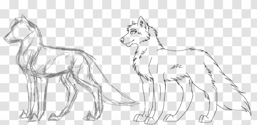 Line Art Gray Wolf Drawing - Wing - Tribal Husky Transparent PNG