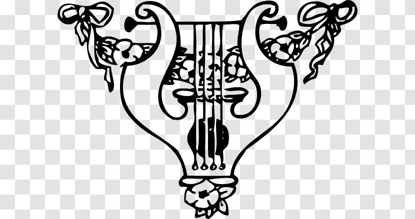 Lyre Drawing Clip Art - Heart - Cello Transparent PNG