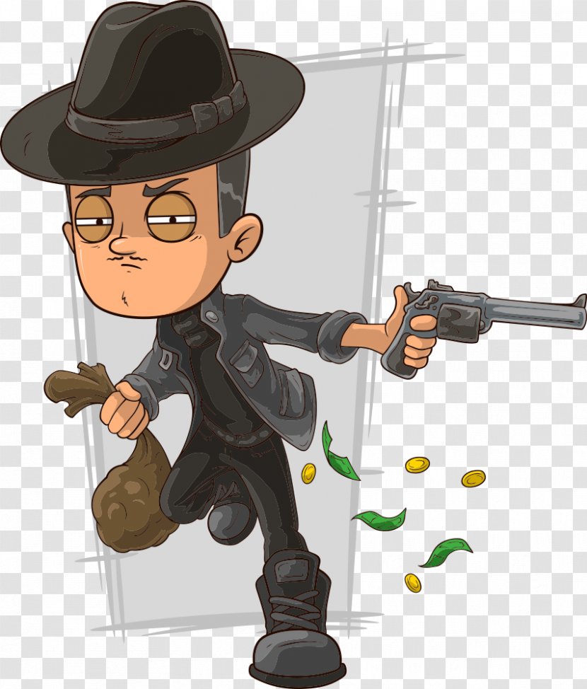 Bank Robbery Cartoon Royalty-free - Vector Man Transparent PNG