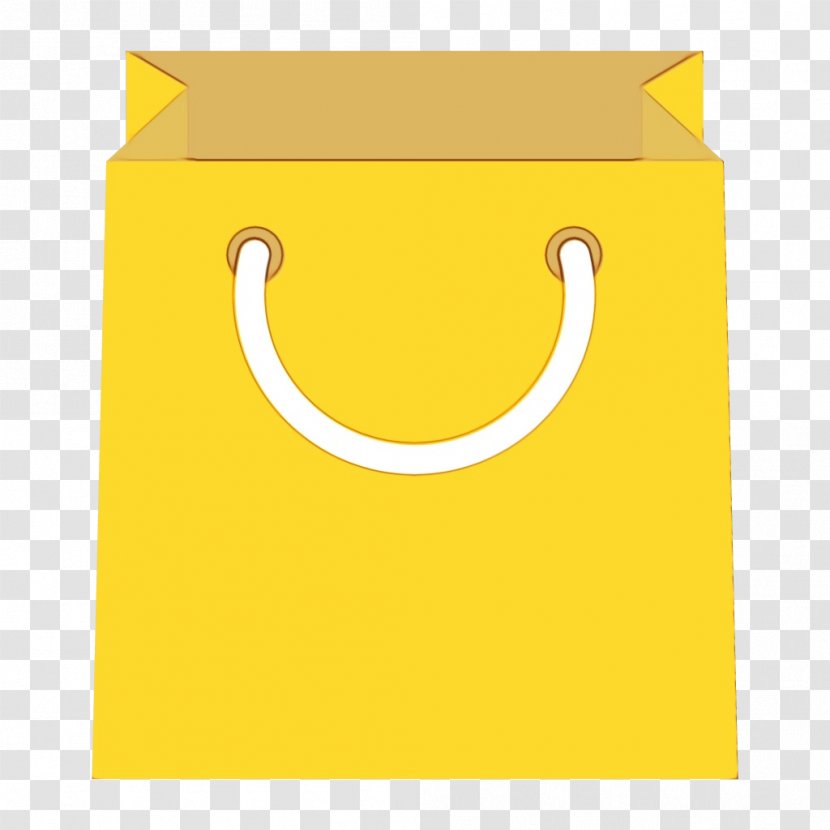 Yellow Font Clip Art Icon Paper Bag - Smile Transparent PNG