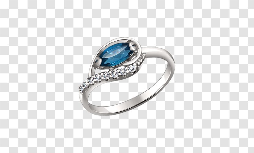 Sapphire Ring Silver Cubic Zirconia Topaz - Body Jewelry Transparent PNG