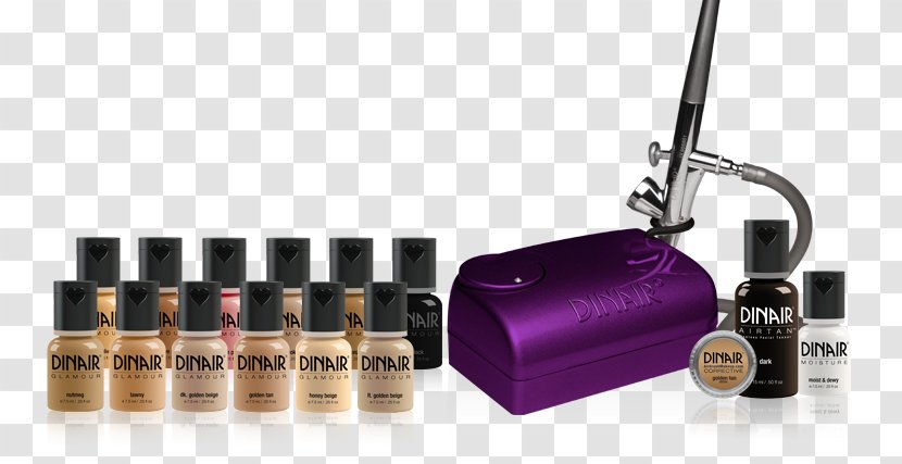Airbrush Makeup Cosmetics Sunless Tanning Make-up Artist - Beauty Purple Transparent PNG