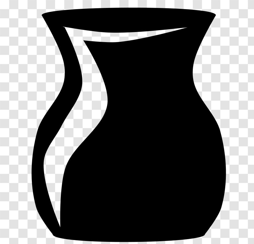 Vase Black And White Clip Art - Cup Transparent PNG
