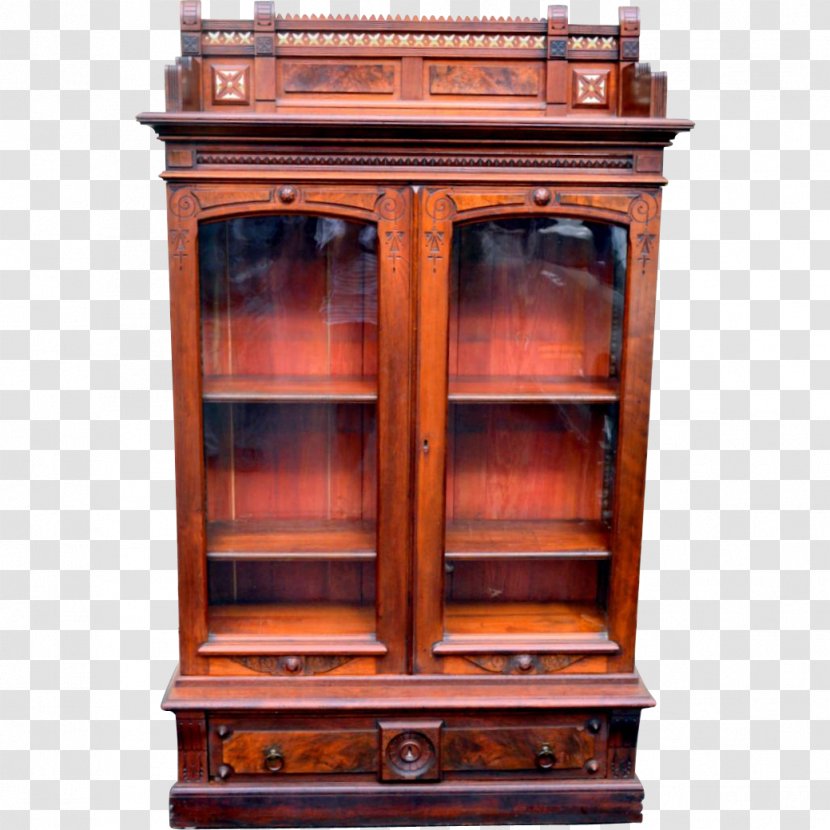 Antique Bookcase Furniture Eastlake Movement Cabinetry Transparent PNG