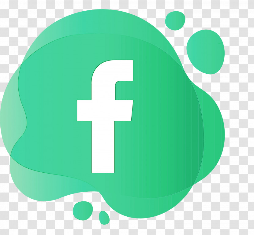 Facebook Logo Icon Watercolor Paint Wet Ink Transparent PNG