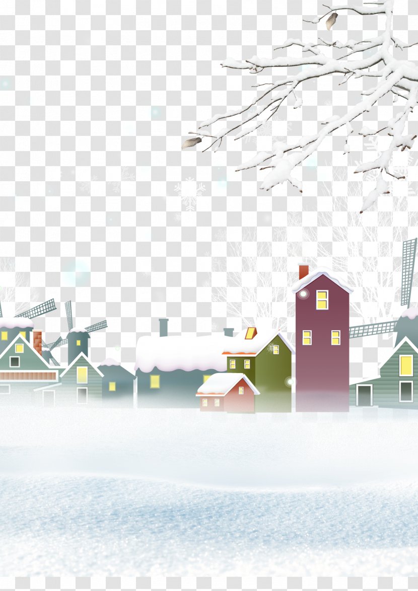 Download Adobe Illustrator Template Clip Art - Winter - After The Snow And Town Branches Transparent PNG