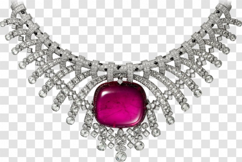Ruby Necklace Jewellery Cartier Diamond Transparent PNG
