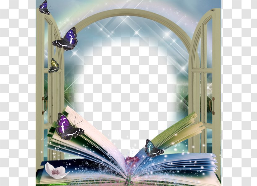 Picture Frame - Symmetry - Beautiful Book Butterfly Transparent PNG