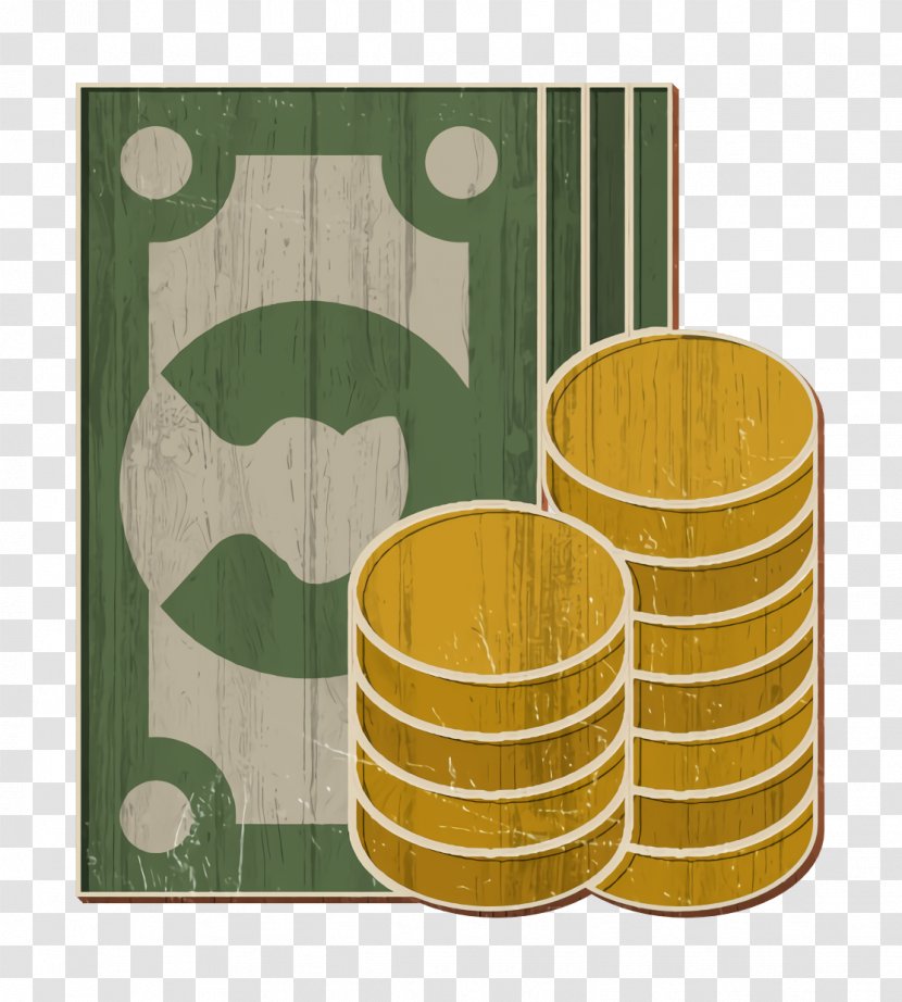 Business Icon Money Change - Yellow - Cylinder Tableware Transparent PNG
