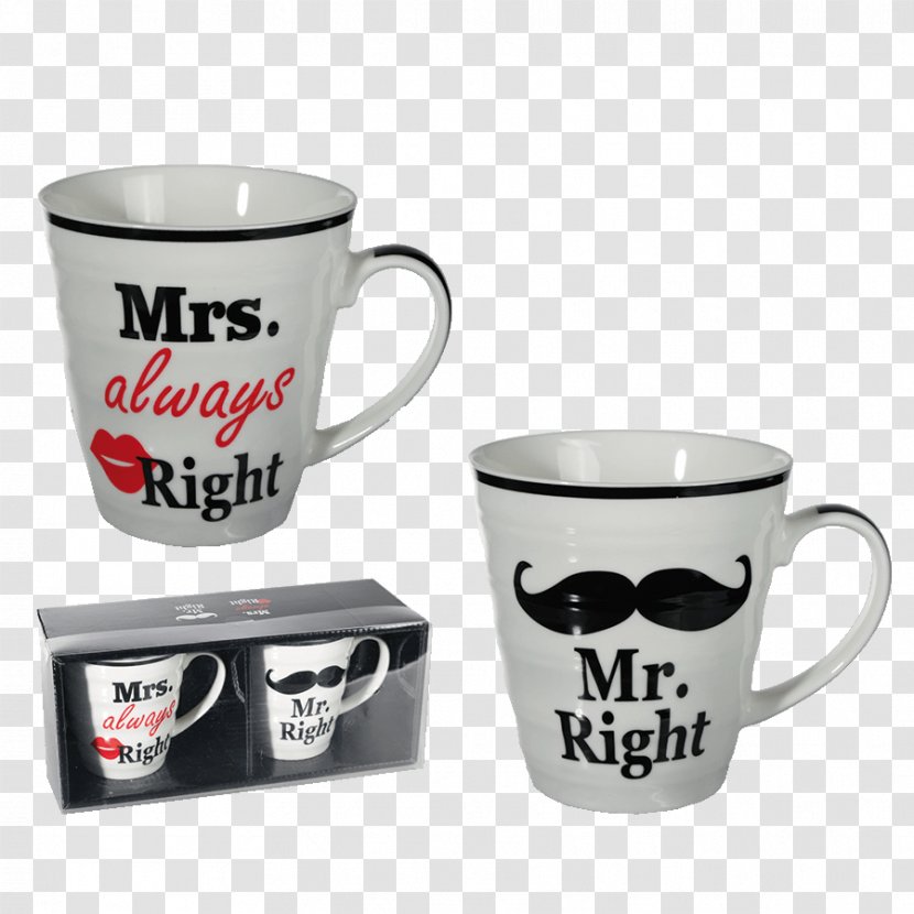 Mug Porcelain Kop Gift Mrs. - Coffee - Mr Right Transparent PNG