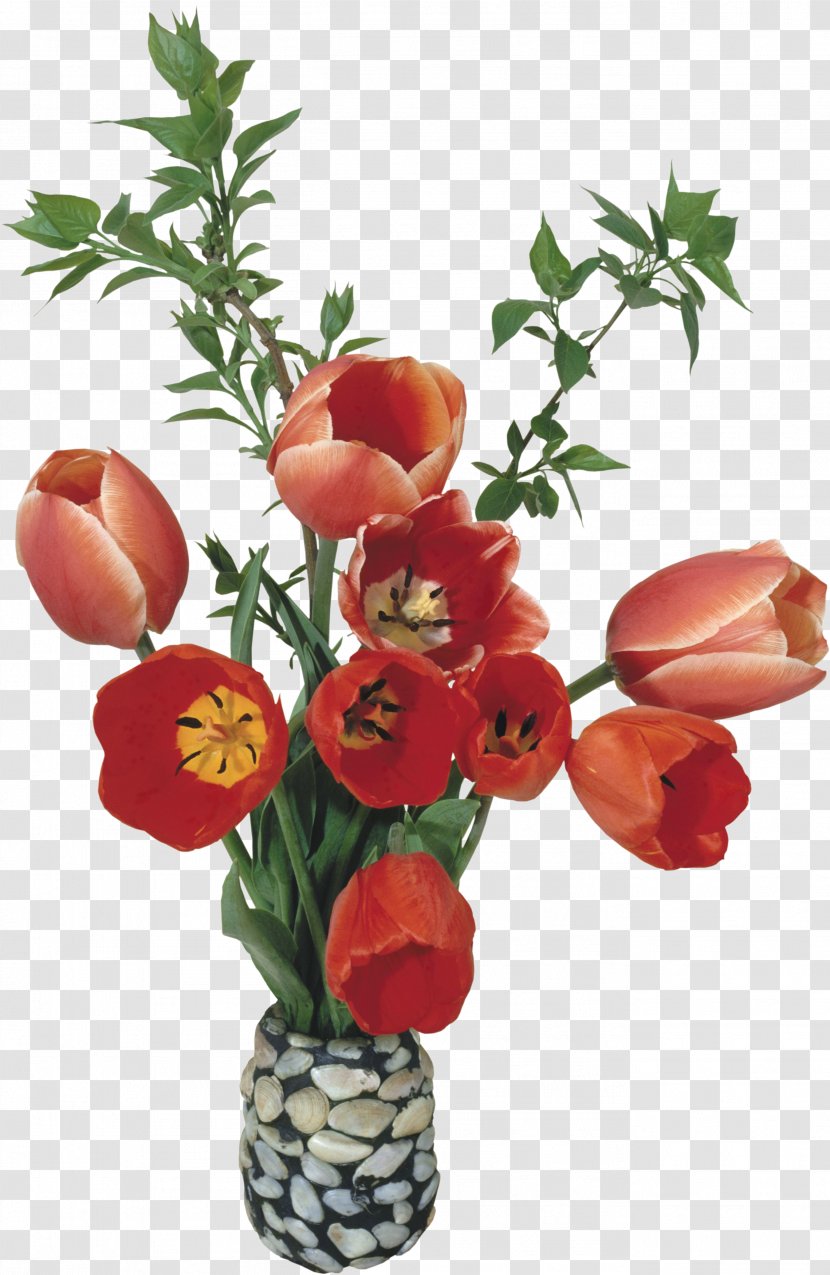 Garden Roses Flower Bouquet Tulip Vase - Floristry Transparent PNG