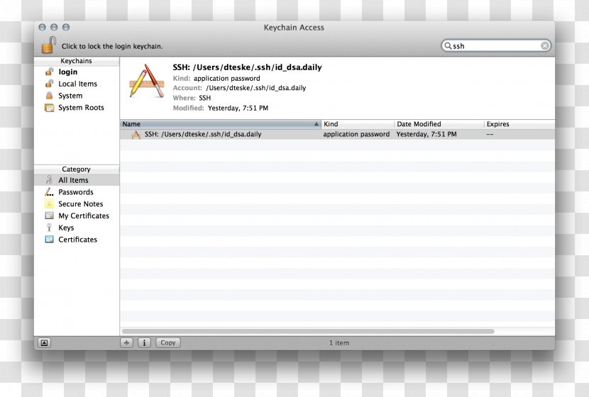 MacOS Password Keychain Access Computer Software - Key Transparent PNG