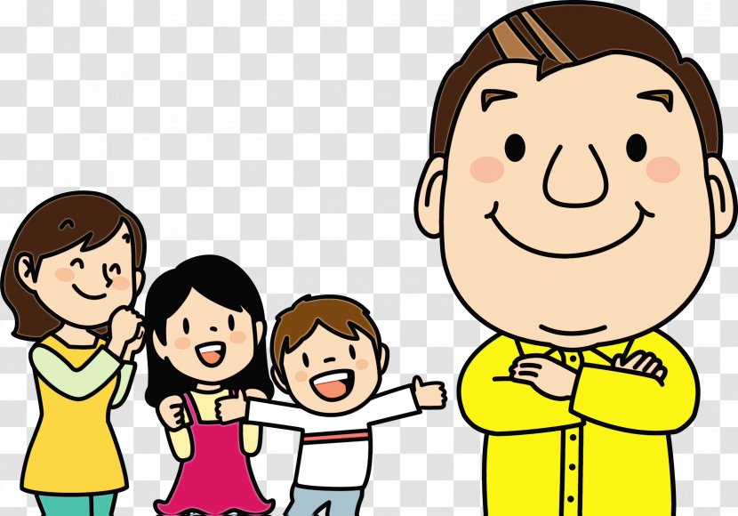 Cartoon People Child Social Group Animated - Wet Ink - Youth Friendship Transparent PNG