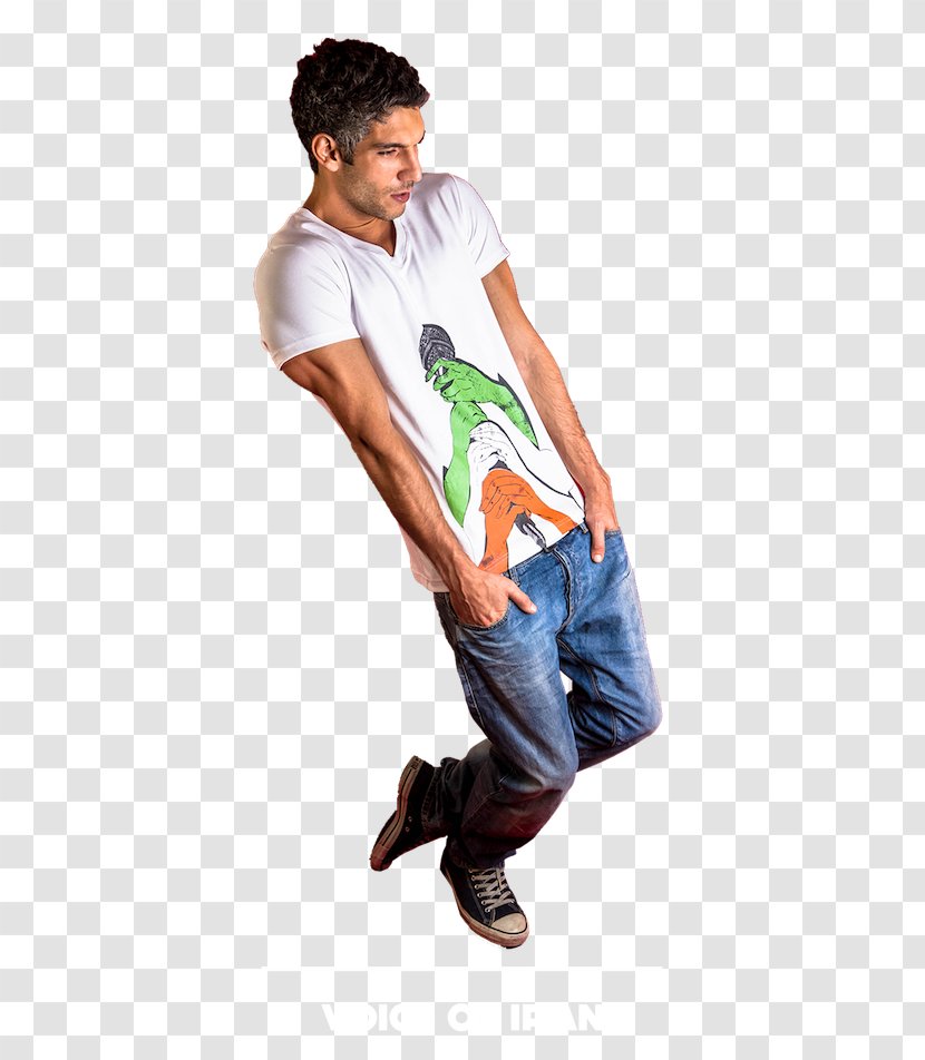 T-shirt Sitting Joint Shoulder Jeans - Adult Transparent PNG