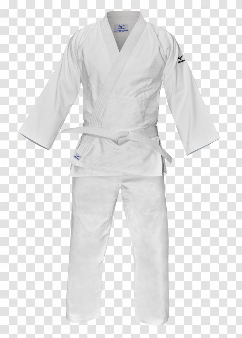 White Judogi Robe Cotton Shirt - Pajamas Transparent PNG