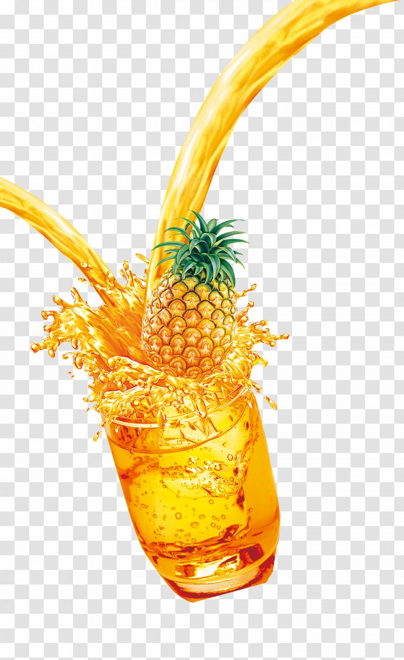 Orange Juice Pineapple Mai Tai Cocktail - Jus Dananas - Drink Pictures Material Transparent PNG