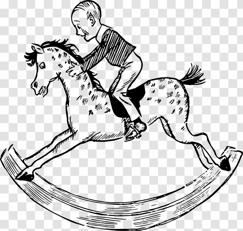 Rocking Horse Drawing Child - Headless Horseman Transparent PNG