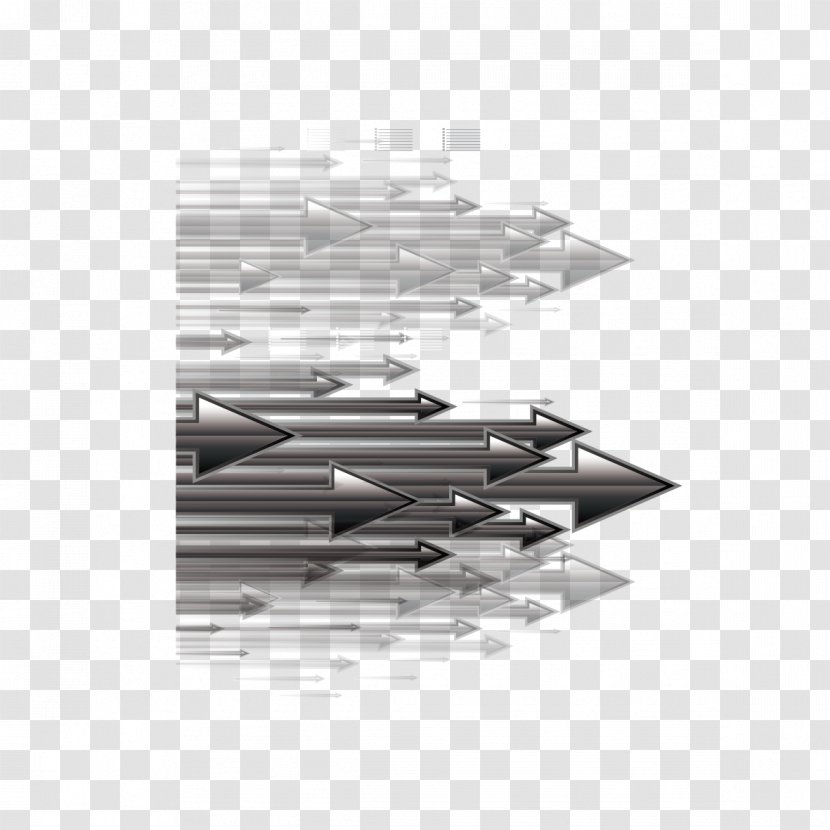 Arrow Download - Metal - Gray Transparent PNG
