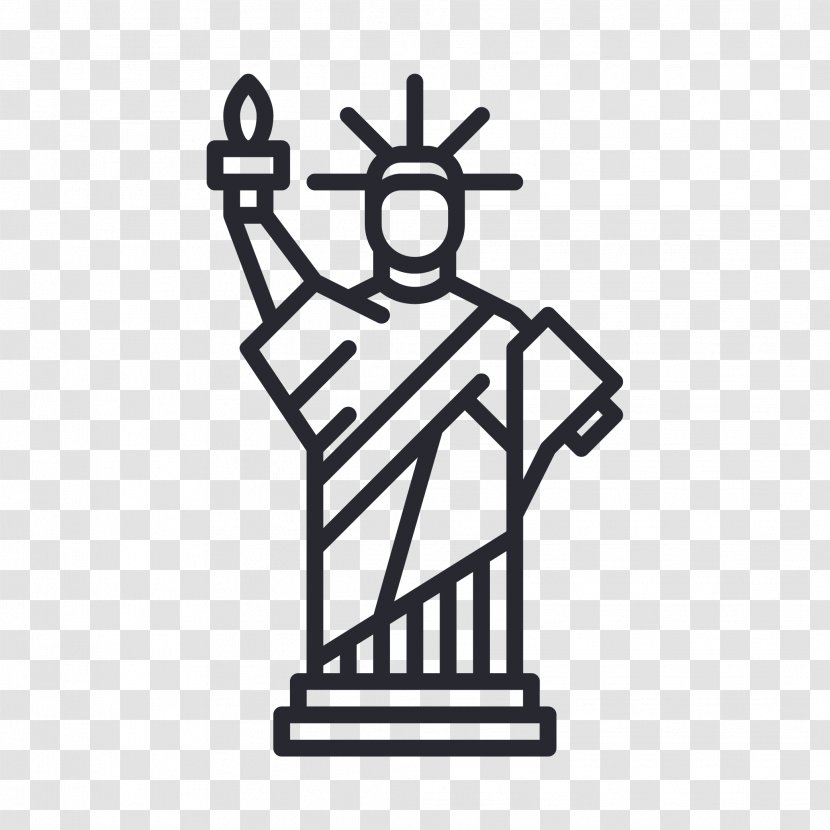 United States Nationality Law Au Pair - Black And White - Statue Of Liberty Transparent PNG