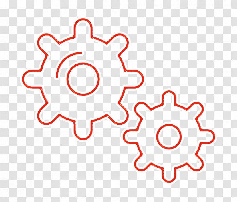 Adjustment Icon Configuration Gears - Tool - Line Art Transparent PNG