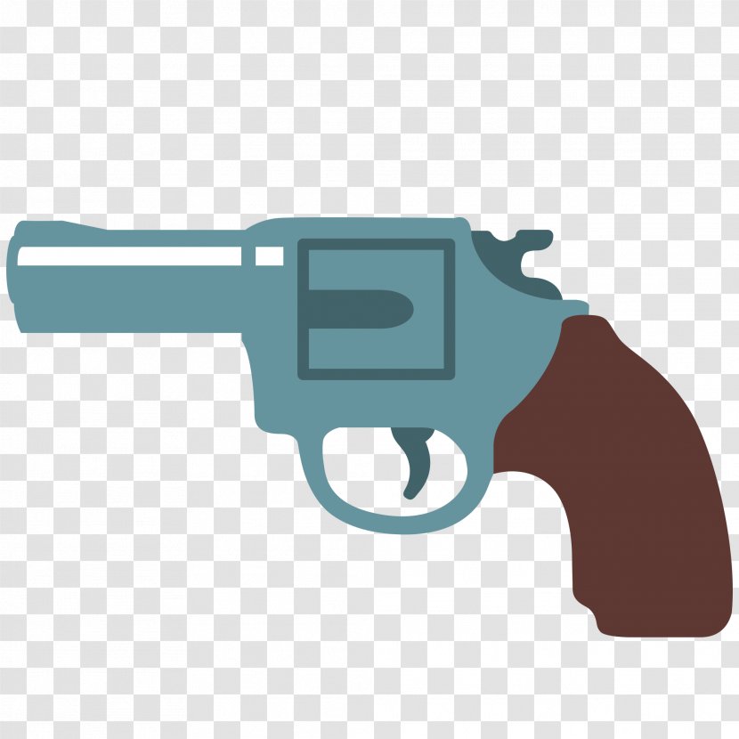 Emojipedia Pistol Firearm Revolver - Ios 10 - Hand Gun Transparent PNG