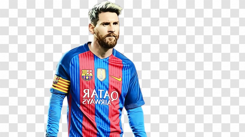 Messi Cartoon - Team - Electric Blue Player Transparent PNG