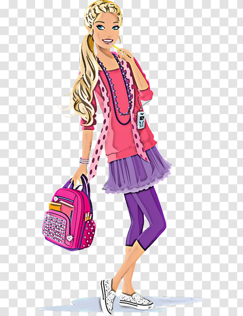 Barbie Pink Magenta Toy Doll Transparent PNG