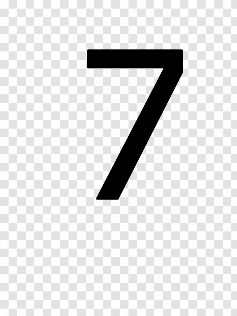 White Brand Point Angle - Black - Number 7 Transparent PNG