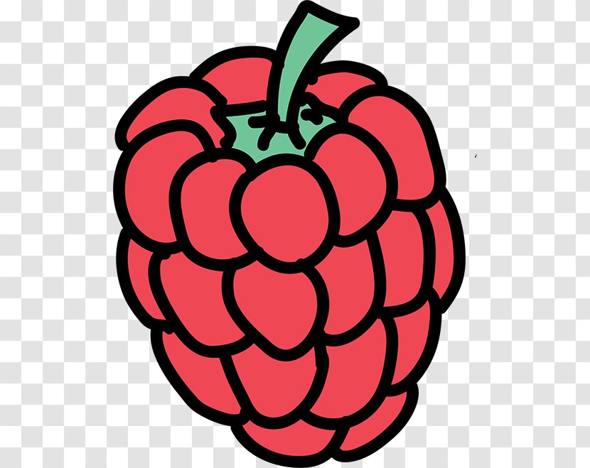 Cartoon Red Raspberry - Food Transparent PNG