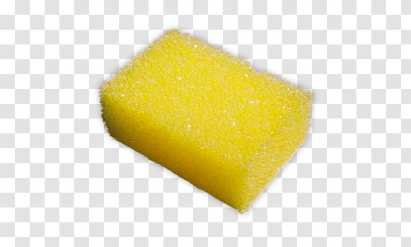 Yellow Sponge Dishwashing Cleaning - Kitchen Transparent PNG