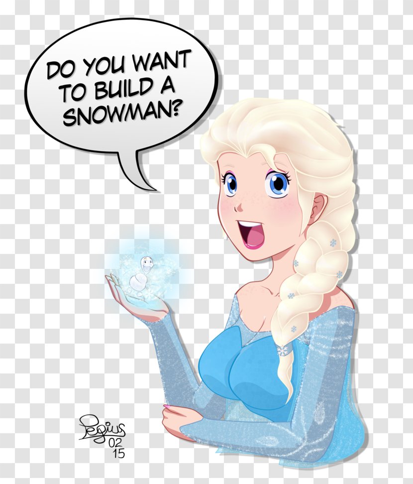 Olaf Elsa Do You Want To Build A Snowman? - Cartoon Transparent PNG