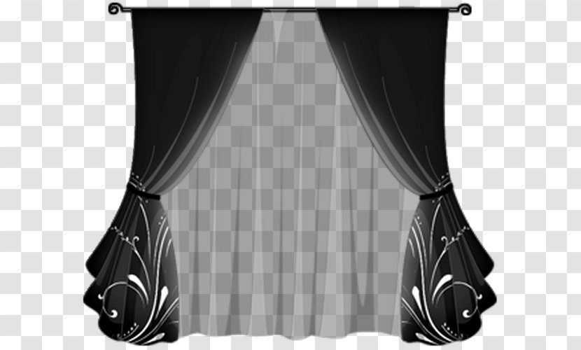 Curtain Brush Feather Mask - Black And White - Rideau Transparent PNG